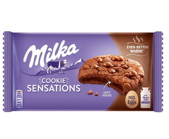 Бисквити Milka Sensations тъмен шоколад 156 г